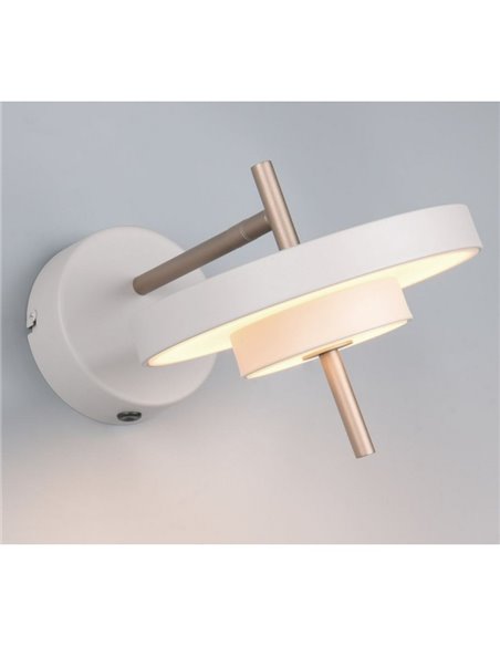 Aplique de pared KEATON LED orientable 10W 1200lm, 2300+3000+4000K Gris/bronce