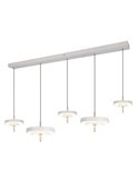 Lámpara de techo LED KEATON 5 luces 50W 5900Lm DIP SWITCH 2300+3000+4000K Gris/bronce