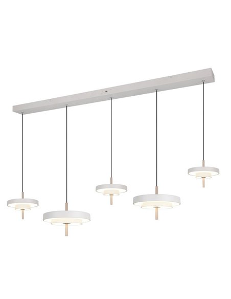 Lámpara de techo LED KEATON 5 luces 50W 5900Lm DIP SWITCH 2300+3000+4000K Gris/bronce