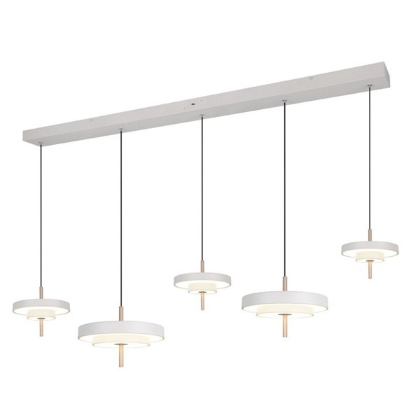 Lámpara de techo LED KEATON 5 luces 50W 5900Lm DIP SWITCH 2300+3000+4000K Gris/bronce