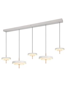 Lámpara de techo LED KEATON 5 luces 50W 5900Lm DIP SWITCH 2300+3000+4000K Gris/bronce