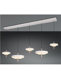 Lámpara de techo LED KEATON 5 luces 50W 5900Lm DIP SWITCH 2300+3000+4000K Gris/bronce 2