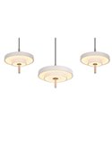 Lámpara de techo LED KEATON 5 luces 50W 5900Lm DIP SWITCH 2300+3000+4000K Gris/bronce