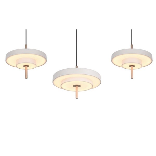 Luminária de teto LED KEATON com 5 lâmpadas, 50W, 5900 lúmens, chave DIP, temperatura de cor 2300+3000+4000K, cinza/bronze.