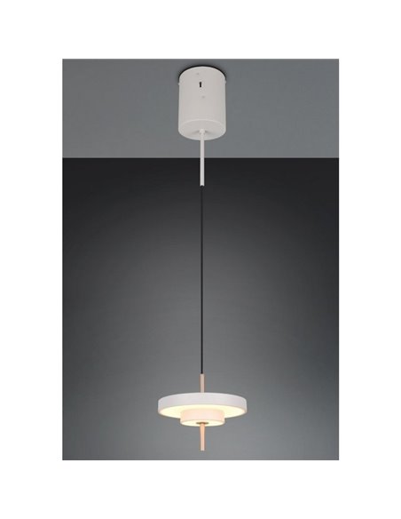 Luminária de teto LED KEATON Ø20cm 10W 1200lm com interruptor DIP, temperatura de cor 2300+3000+4000K, cinza/bronze