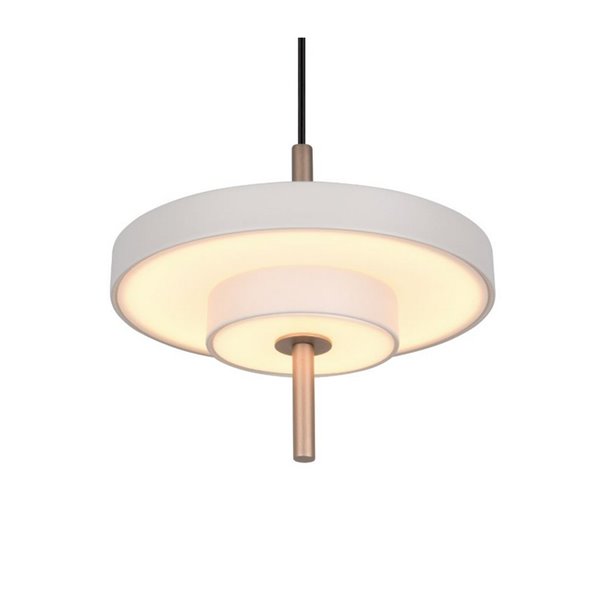 Plafonnier LED KEATON Ø20cm 10W 1200lm Interrupteur DIP 2300+3000+4000K Gris/Bronze