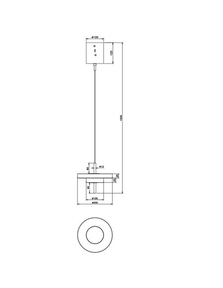 Lámpara de techo LED KEATON Ø20cm 10W 1200Lm DIP SWITCH 2300+3000+4000K Gris/bronce