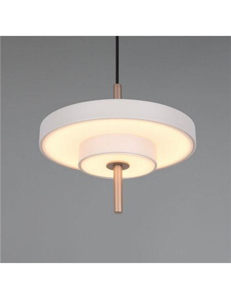 Plafonnier LED KEATON Ø20cm 10W 1200lm Interrupteur DIP 2300+3000+4000K Gris/Bronze