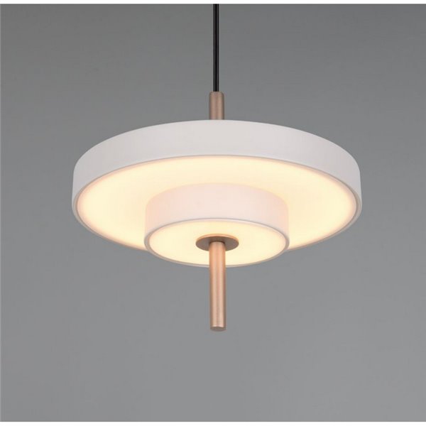 Plafonnier LED KEATON Ø20cm 10W 1200lm Interrupteur DIP 2300+3000+4000K Gris/Bronze