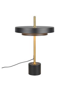 Luminária de mesa LED KEATON 12W 1400lm, dimerizável 2300+3000+4000K IP20, preta/dourada