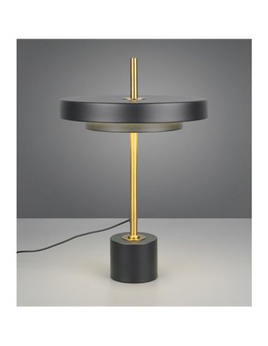 Lámpara de sobremesa LED KEATON 12W 1400lm, regulable 2300+3000+4000K IP20 Negro/dorado