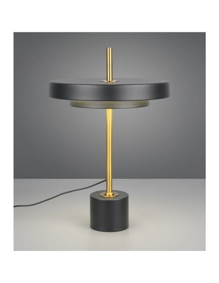 Lámpara de sobremesa LED KEATON 12W 1400lm, regulable 2300+3000+4000K IP20 Negro/dorado