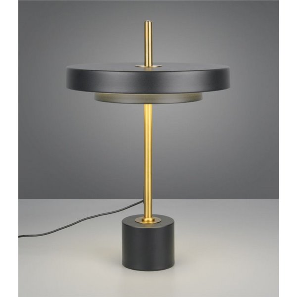 Lámpara de sobremesa LED KEATON 12W 1400lm, regulable 2300+3000+4000K IP20 Negro/dorado