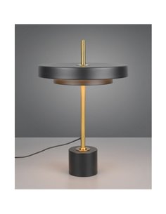 Luminária de mesa LED KEATON 12W 1400lm, dimerizável 2300+3000+4000K IP20, preta/dourada 2