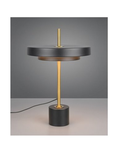 Lampe de table LED KEATON 12 W 1400 lm, intensité variable 2300 + 3000 + 4000 K, IP20, noir/or