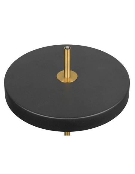Luminária de mesa LED KEATON 12W 1400lm, dimerizável 2300+3000+4000K IP20, preta/dourada