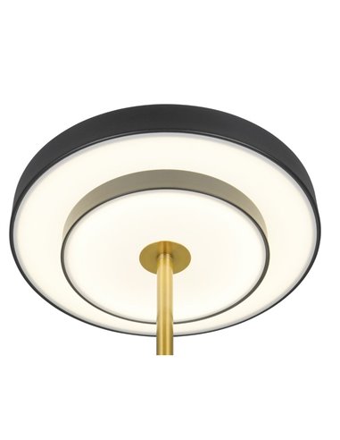 Luminária de mesa LED KEATON 12W 1400lm, dimerizável 2300+3000+4000K IP20, preta/dourada