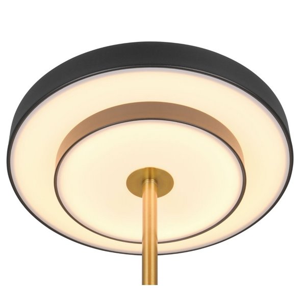 Luminária de mesa LED KEATON 12W 1400lm, dimerizável 2300+3000+4000K IP20, preta/dourada