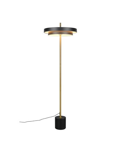 Lámpara LED de pie KEATON 21W 2400lm, regulable 2300+3000+4000K IP20 Negro/dorado
