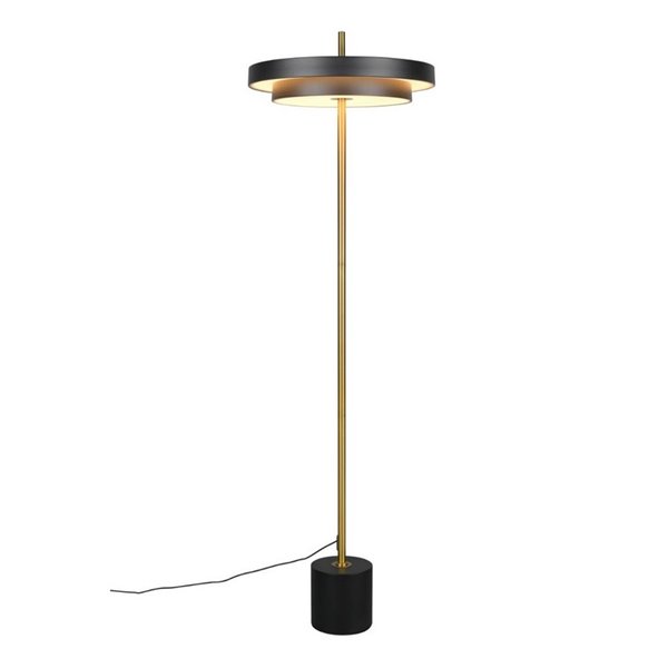 Luminária de chão LED KEATON 21W 2400lm, dimerizável 2300+3000+4000K IP20, preta/dourada