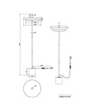 Lámpara LED de pie KEATON 21W 2400lm, regulable 2300+3000+4000K IP20 Negro/dorado
