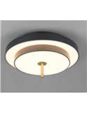 Plafonnier LED KEATON 34,5 W 4000 lm, commutateur DIP, 2300 + 3000 + 4000 K, noir/or