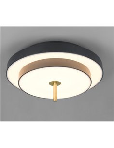 Luminária de teto LED KEATON 34,5W 4000lm com interruptor DIP, 2300+3000+4000K, preta/dourada 2