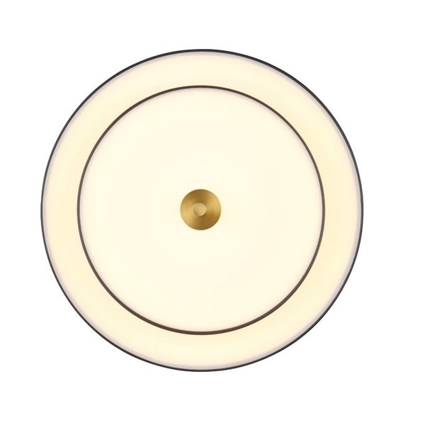 Luminária de teto LED KEATON 34,5W 4000lm com interruptor DIP, 2300+3000+4000K, preta/dourada