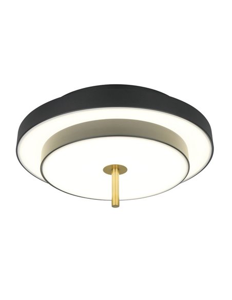 Plafón de techo LED KEATON 34,5W 4000Lm DIP SWITCH 2300+3000+4000K Negro/dorado