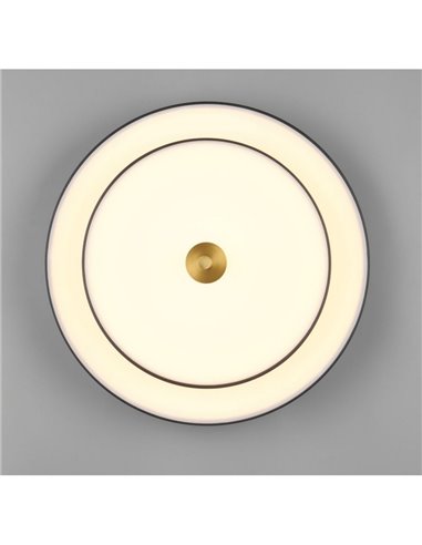 Plafón de techo LED KEATON 34,5W 4000Lm DIP SWITCH 2300+3000+4000K Negro/dorado