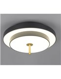 Plafón de techo LED KEATON 34,5W 4000Lm DIP SWITCH 2300+3000+4000K Negro/dorado