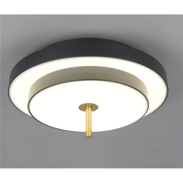 Plafonnier LED KEATON 34,5 W 4000 lm, commutateur DIP, 2300 + 3000 + 4000 K, noir/or