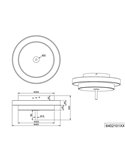 Plafón de techo LED KEATON 34,5W 4000Lm DIP SWITCH 2300+3000+4000K Negro/dorado