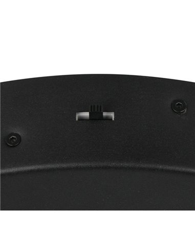 Luminária de teto LED KEATON 3, 10W, 1200lm, com interruptor DIP, 2300+3000+4000K, preta/dourada.