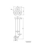 Lámpara de techo 3 luces LED KEATON 10W 1200Lm DIP SWITCH 2300+3000+4000K Negro/dorado