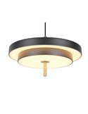 Lámpara de techo LED KEATON Ø40cm 10W 1200Lm DIP SWITCH 2300+3000+4000K Negro/dorado