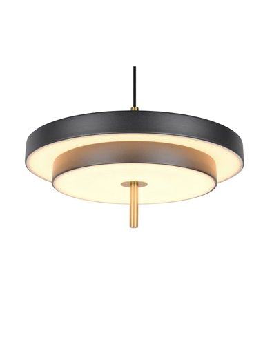 Lámpara de techo LED KEATON Ø40cm 10W 1200Lm DIP SWITCH 2300+3000+4000K Negro/dorado