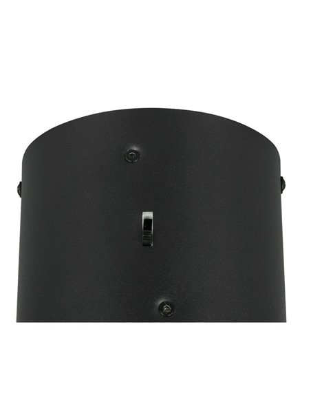 Plafonnier LED KEATON Ø40cm 10W 1200lm Interrupteur DIP 2300+3000+4000K Noir/Or