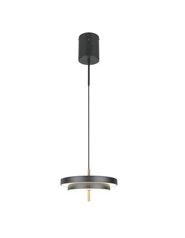 Lámpara de techo LED KEATON Ø40cm 10W 1200Lm DIP SWITCH 2300+3000+4000K Negro/dorado