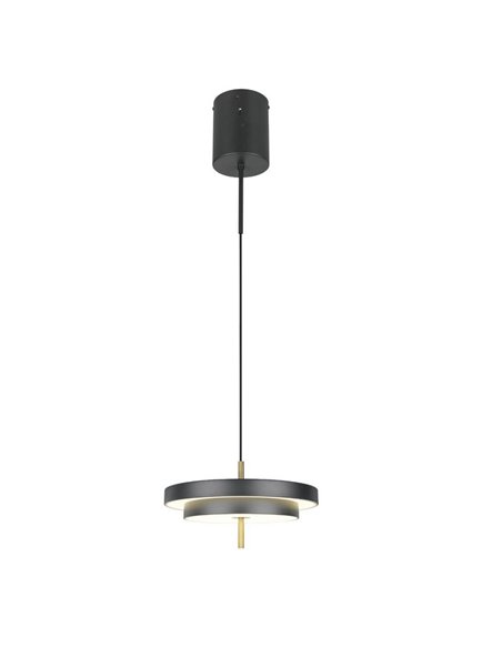 Lámpara de techo LED KEATON Ø40cm 10W 1200Lm DIP SWITCH 2300+3000+4000K Negro/dorado