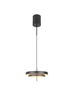 Luminária de teto LED KEATON Ø40cm 10W 1200lm com interruptor DIP, 2300+3000+4000K, preta/dourada