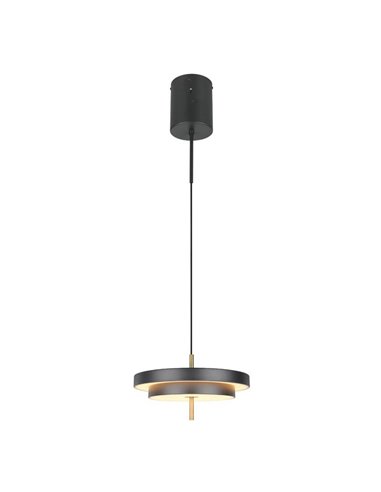 Lámpara de techo LED KEATON Ø40cm 10W 1200Lm DIP SWITCH 2300+3000+4000K Negro/dorado