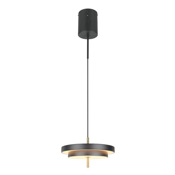 Plafonnier LED KEATON Ø40cm 10W 1200lm Interrupteur DIP 2300+3000+4000K Noir/Or