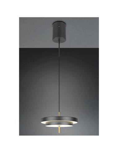 Lámpara de techo LED KEATON Ø40cm 10W 1200Lm DIP SWITCH 2300+3000+4000K Negro/dorado