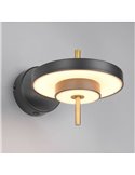 Aplique de pared KEATON LED orientable 10W 1200lm, 2300+3000+4000K Negro/dorado