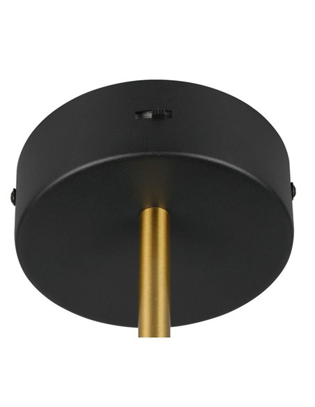 Aplique de pared KEATON LED orientable 10W 1200lm, 2300+3000+4000K Negro/dorado