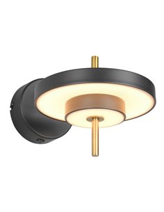 Aplique de pared KEATON LED orientable 10W 1200lm, 2300+3000+4000K Negro/dorado