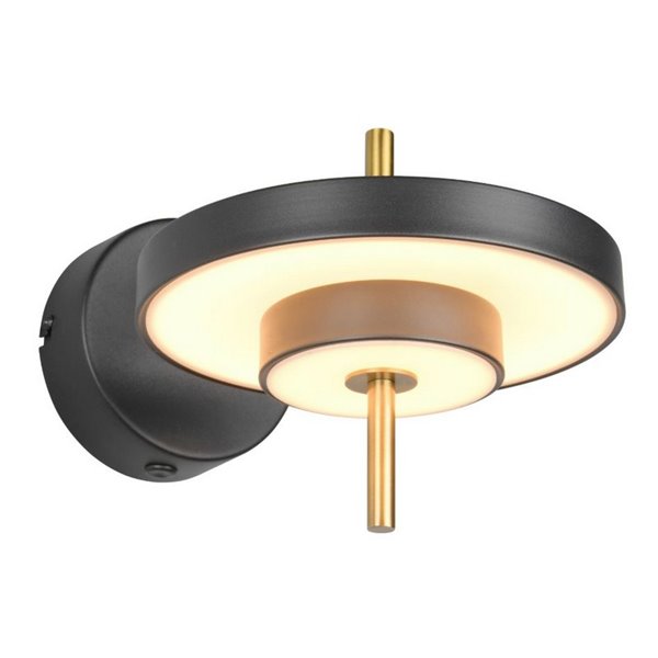 Aplique de pared KEATON LED orientable 10W 1200lm, 2300+3000+4000K Negro/dorado