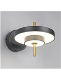 Aplique de pared KEATON LED orientable 10W 1200lm, 2300+3000+4000K Negro/dorado