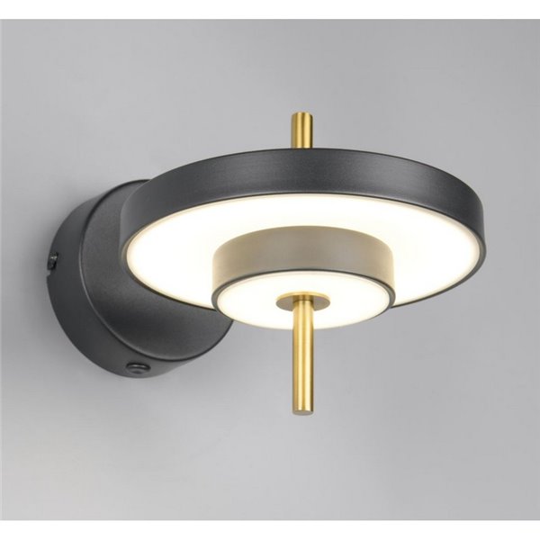 Aplique de pared KEATON LED orientable 10W 1200lm, 2300+3000+4000K Negro/dorado